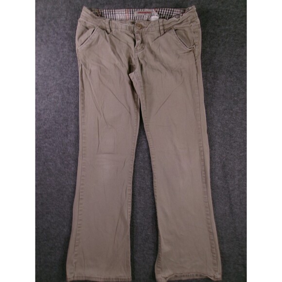 Union Bay Pant Women 9 Beige Low Rise Bootcut Casual Capsule Office Y2K City - Picture 1 of 12